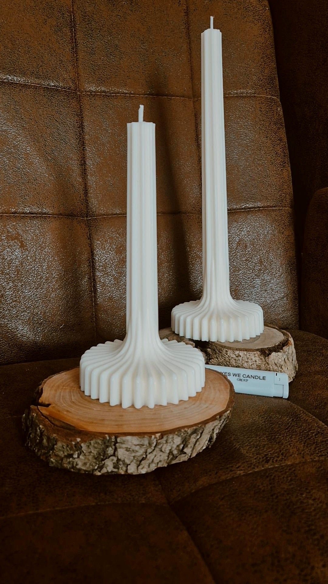 Säulen Designkerze (2er Set)