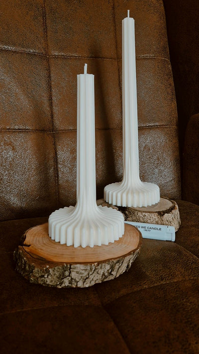 Säulen Designkerze (2er Set)