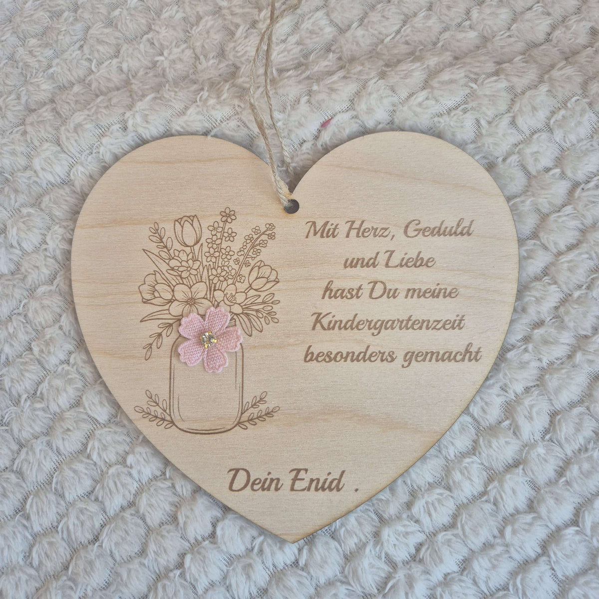 Personalisiertes Türschild aus Holz 🌸Abschiedsgeschenk Kindergarten/Schule