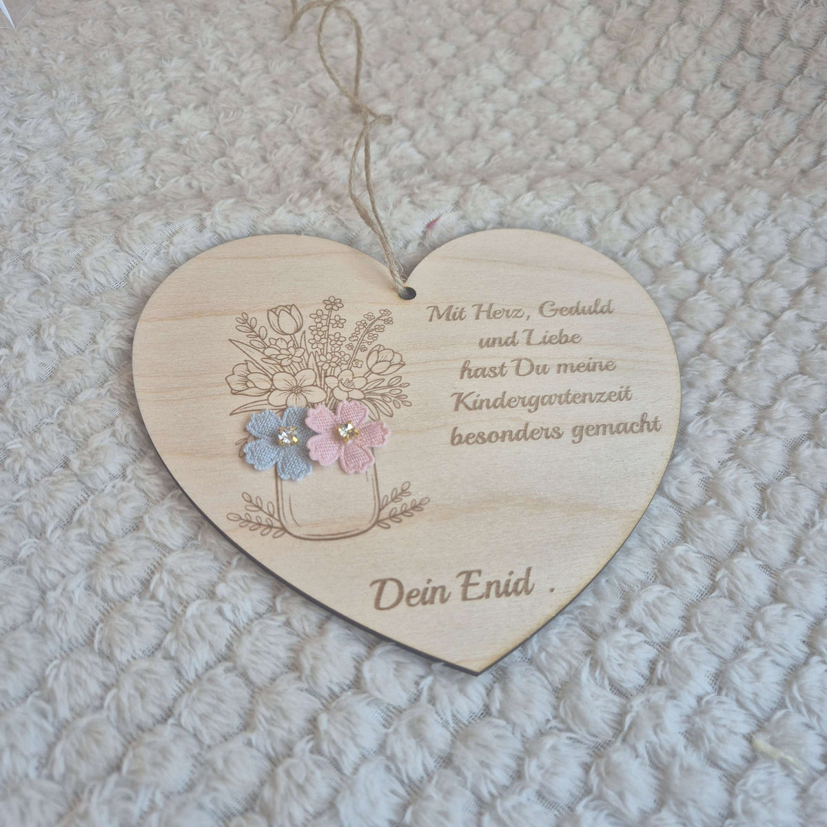 Personalisiertes Türschild aus Holz 🌸Abschiedsgeschenk Kindergarten/Schule