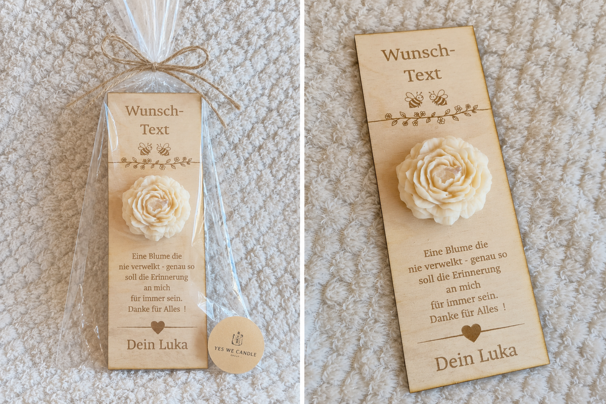 Dankesgruß mit Blume – personalisierbar