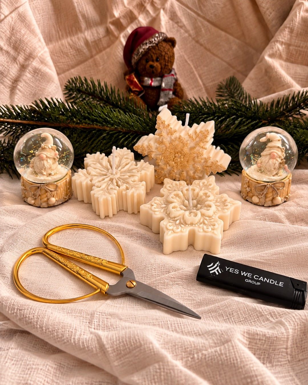 Weihnachtsstern Kerzen Set